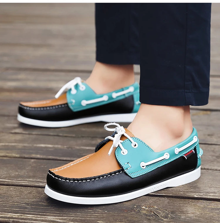 Moda uomo scarpe da barca scarpe da ponte Casual in pelle 2023 mocassini primavera autunno Designer di marca di lusso antiscivolo vendita calda