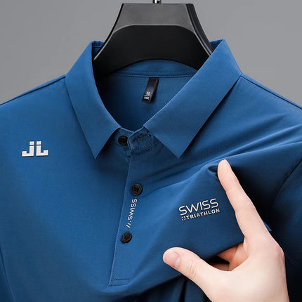 BROWON 2025 Summer 2025 Trends Polo Shirt Men's Short Sleeve Wrinkle-Resistant Turn-Down Collar Slim Cool Business Tee Shirt Homme