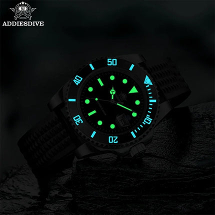 ADDIESDIVE MY-H3-2 Men's Dive Quartz Watch 41mm Fashion Stainless Steel Wristwatch 200M Calendar Display Luminous Watches ForMen