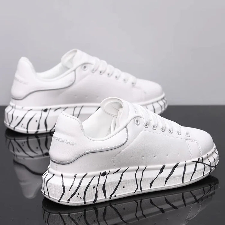 White men's shoes spring and autumn 2025 new wild Korean style breathable comfortable sneakers men's casual sports shoes