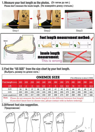 Scarpe da corsa da uomo ONEMIX rimbalzo ammortizzante scarpe sportive da corsa all'aperto traspiranti scarpe da ginnastica da uomo con aumento dell'altezza 6-7cm PlatiNum