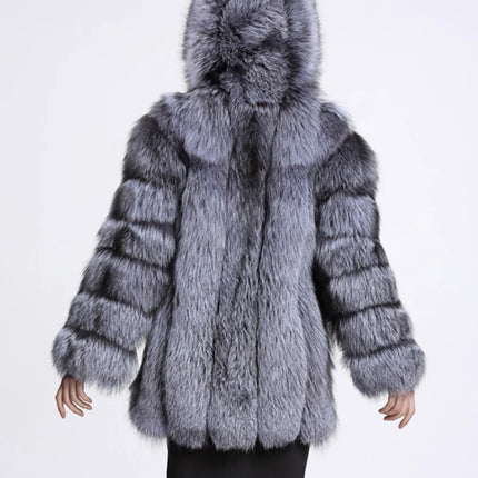 ZADORIN Hooded Fluffy Faux Fur Coat Winter Jacket Women Fashion Thick Warm Faux Fur Jackets Coats Woman Clothing Outerwears