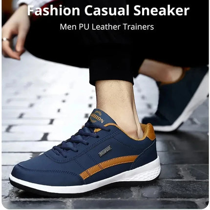 Scarpe da ginnastica da uomo Scarpe casual sportive Scarpe da passeggio da uomo in pelle per esterni Quattro stagioni Fondo morbido