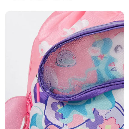 Kids' Swim Bag with Dry and Wet Separation Waterproof Swimming Bags Cute Cartoon Children's Beach Backpack Sports Bag