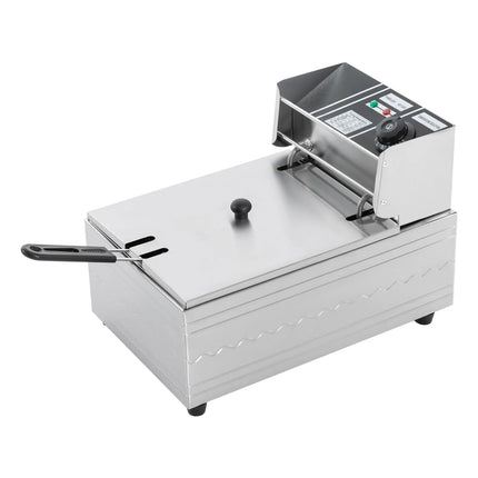 EF-81 220V 2500W Euro Plug 6L Singolo Cilindro Forno per Alimenti Commerciale Friggitrice Per Fare Patatine Pollo Fritto Pollo