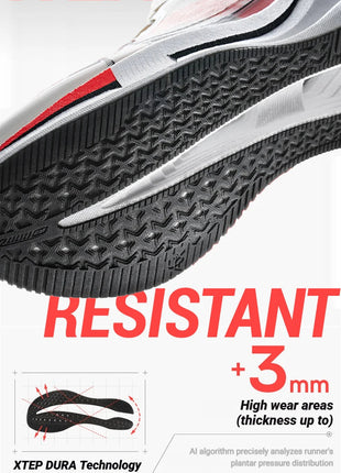 Xtep 2000km 5.0 Running Shoes Soft Universal Sneakers Cushion Durable Jogging Wear-Resistant Lightweight Shoes 874119110023 PlatiNum
