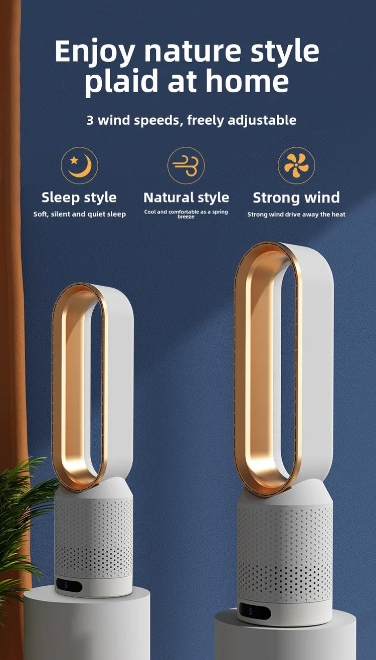 NUOVO Ventilatore Senza Pale 2026 per Purificazione dell'Aria Domestica, Circolazione Ultra Silenziosa, Ventilatore a Torre per Dormitorio