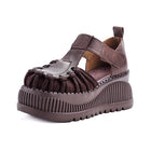 Scarpe Slip-on in Pelle da Donna, Nuovo Stile 2026, Scarpe con Punta Chiusa, Sandali Stile Romano, Scarpe Retrò da Donna con Plateau
