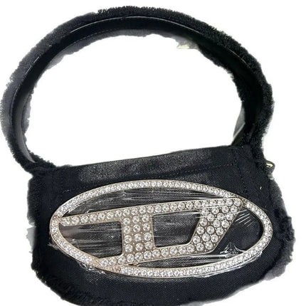 Borsa a Tracolla in Pelle PU Effetto Specchio Argento Lucido con Decorazione Ovale in Rilievo, Tracolla Staccabile, Mini Borsetta Futuristica da Donna