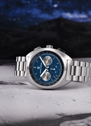 PAGANI DESIGN 2025 Nuovo Panda Dial Orologi da uomo Orologio al quarzo di lusso per uomo Giappone VK63 Cronografo sportivo Orologio da polso in vetro zaffiro