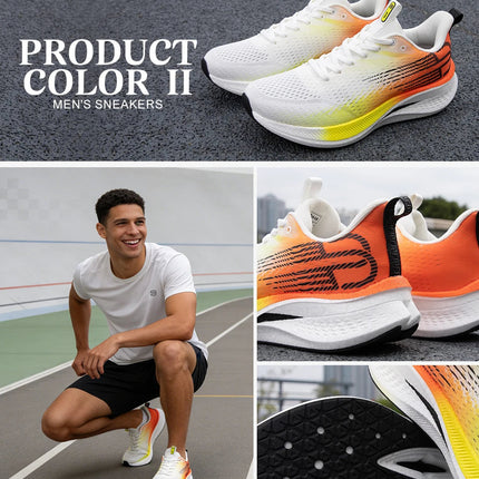 Baasploa Running Shoes Men Carbon Plate Professional Cushioning Anti-slip Sneaker Female Casual Breathable Jogging Sports Shoes PlatiNum