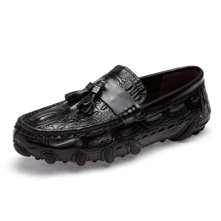 Mocassini da uomo di marca di lusso 2023 scarpe Casual in vera pelle mocassini con motivo a coccodrillo scarpe da uomo Plus Size 38-47 scarpe da guida