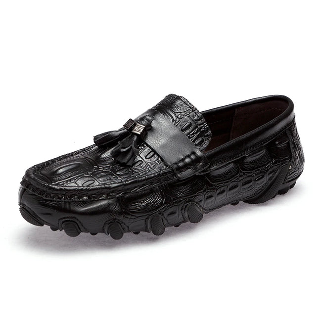 Mocassini da uomo di marca di lusso 2023 scarpe Casual in vera pelle mocassini con motivo a coccodrillo scarpe da uomo Plus Size 38-47 scarpe da guida