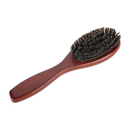 Natural Boar Bristle Brush Comb Anti-Static Oval Hairdressing Hair Styly Comb Wood Woman Hairbrush 2027