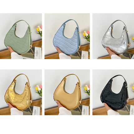 Fashion Stone Pattern Shoulder Bag Women'S Small Handle Underarm Bag Clutch Luxury Women'S Handbag Tote Bag Mini Dumpling Bag PlatiNum