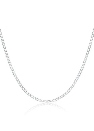 Men's 925 Sterling Silver Necklace 2/4/6/8/10/12MM 40-75cm Face Chain Necklace Lobster Clasp Men And Women Engagement Jewelry PlatiNum