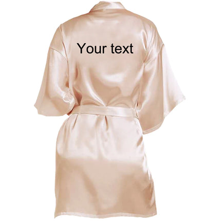 Nome personalizzato Data Accappatoio da sposa Abito da sposa in seta sintetica Sposa Damigella d'onore Abiti da sposa Donna Addio al nubilato