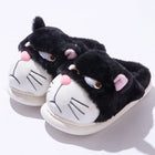 Women Fluffy Slippers Cute Cartoon Winter Plush Home Shoes Girls Casual Large Size Flats