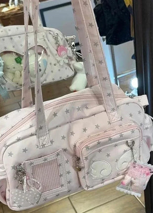 Borse Ita Trasparenti Giapponesi da Donna, Stile Y2k, Stampa a Stelle, Borsa Sottobraccia alla Moda, Dolce e Kawaii