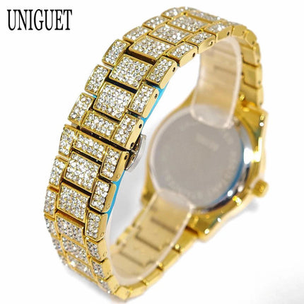 Orologio da Donna UNIGUET di Lusso alla Moda, Elegante Quadrante Piccolo con Diamanti Rosa, Mini Orologio da Polso al Quarzo Bling-Bling da Donna, Regalo platinumshop