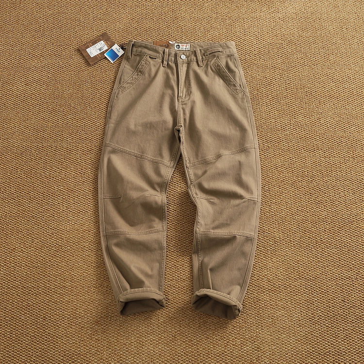 Autumn And Winter New American Retro 100% Cotton Multi-pocketed Washed Old Straight Casual Pants Loose Fashion Cargo Trousers