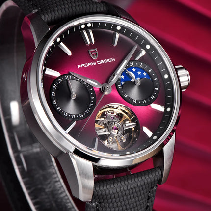 PAGANI DESIGN 41MM Orologio da uomo Orologio meccanico automatico di lusso Orologio da pilota impermeabile in acciaio inossidabile da 100 m PDYS021