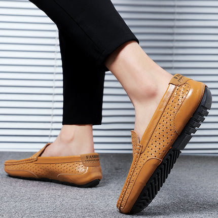 Scarpe casual da uomo di marca di lusso estiva Mocassini da uomo in vera pelle morbida Mocassini Designer italiano Scarpe da barca traspiranti