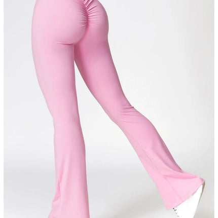 High Waist Flare Leggings Yoga Pants Women Wide Leg Pants Women Gym Workout Fitness Sports Flared Pants Latin Dance Trousers PlatiNum