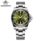 ADDIESDIVE Men Fashion Diving Mechanical Watch, Sapphire Crystal 20Bar Ceramic Bezel Super Luminous Stainless Steel Personalized