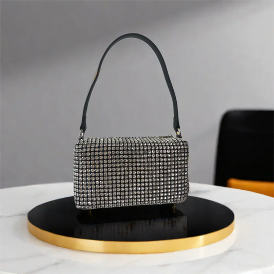 2026 Borsa da sera di lusso con perle di strass per donna |   Borsa scintillante per spettacoli teatrali |   Elegante borsa a tracolla con pochette per cena
