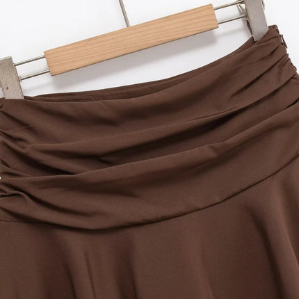 ETJ 2025 Sommer Damen Neue Mode Sexy Hot Girl Stil Rüschen gestapelt Dekoration Rock Hose Kurze Mid-Waist