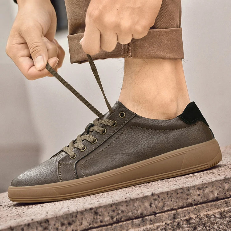 Fashion Brand Men Genuine Leather Shoes Comfortable Man Casual Shoes Outdoor Sports Sneakers Skateboard Footwear Tenis Masculino