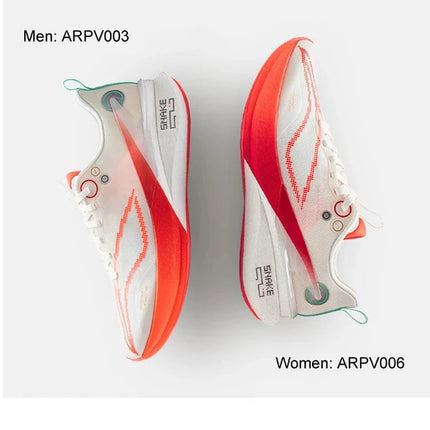 Li-Ning Men's RED HARE 8 PRO Racing Running Shoes BOOM FIBER Cushion Stable Sport Shoes Anti-Slip Wearable Sneakers ARPV003 PlatiNum