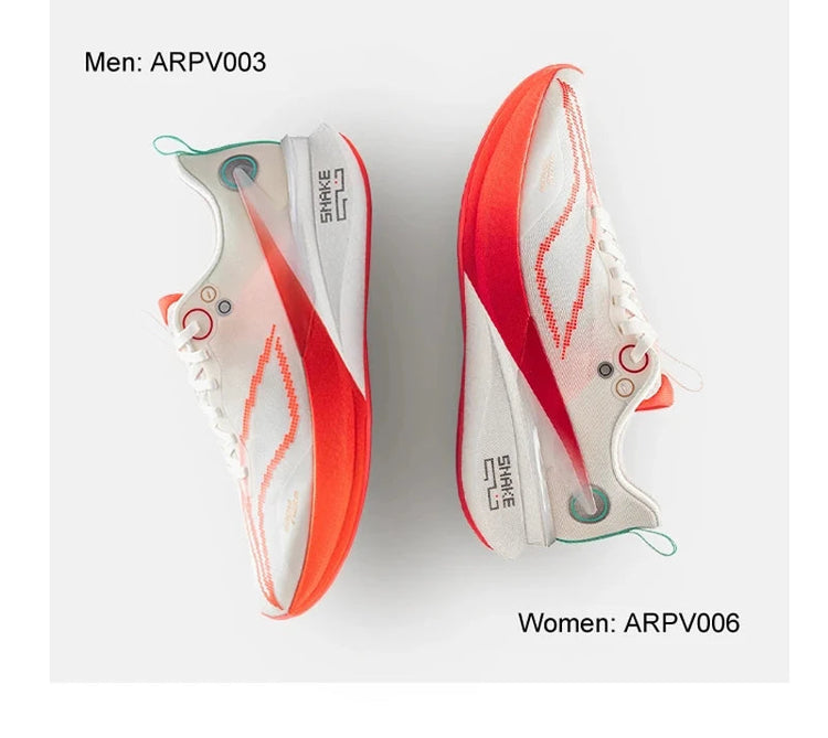 Li-Ning Men's RED HARE 8 PRO Racing Running Shoes BOOM FIBER Cushion Stable Sport Shoes Anti-Slip Wearable Sneakers ARPV003 PlatiNum