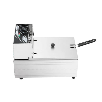 EF-81 220V 2500W Euro Plug 6L Singolo Cilindro Forno per Alimenti Commerciale Friggitrice Per Fare Patatine Pollo Fritto Pollo