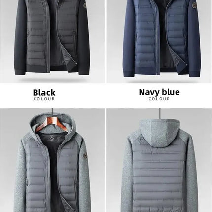 Men's Stylish Hooded Down Jacket 90% Goose Down Short Youth Coat High Quality Fashion Autumn Winter Regular Fit