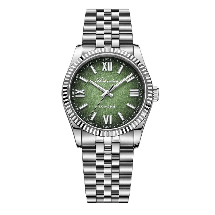 ADDIESDIVE 36mm AD2512 Watch For Men BGW9 Luminous Jubilee Strap 100m Waterproof Sapphire Glass VH31 Movement Quartz Watch Reloj