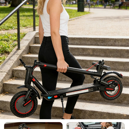 Monopattino Elettrico per Adulti, E-scooter Pieghevole 350W 36V con Batteria 10.4Ah, Doppia Sospensione, Pneumatici da 10 Pollici, Scooter Elettrico da Città e Fuoristrada