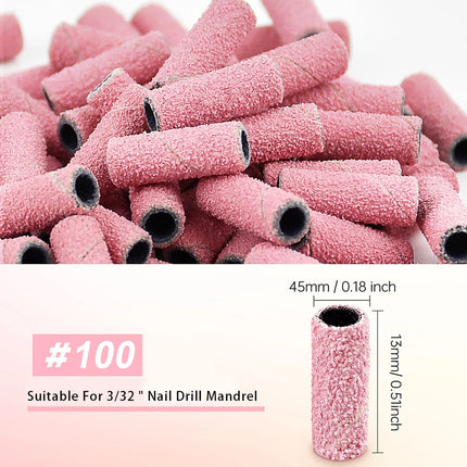 5000Pcs Mini Nail Drill Sanding Bands Include Mandrel-Pink-3mm