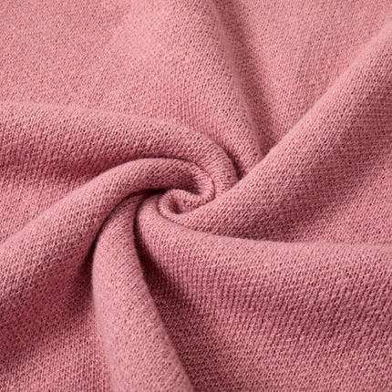 European and American Fall/Winter New Arrival Knitted Pattern Women's Wraparound Faux Fur Collar Pullover Loose Oversized Cape