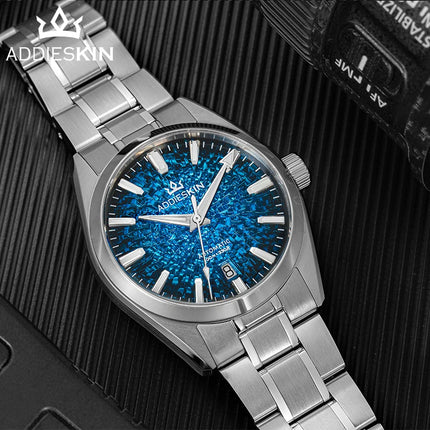 AddiesKin Men Automatic Watch Miyota 9015 Sapphire Crystal 100M Waterproof Luminous Stainless Steel Luxury Wristwatch
