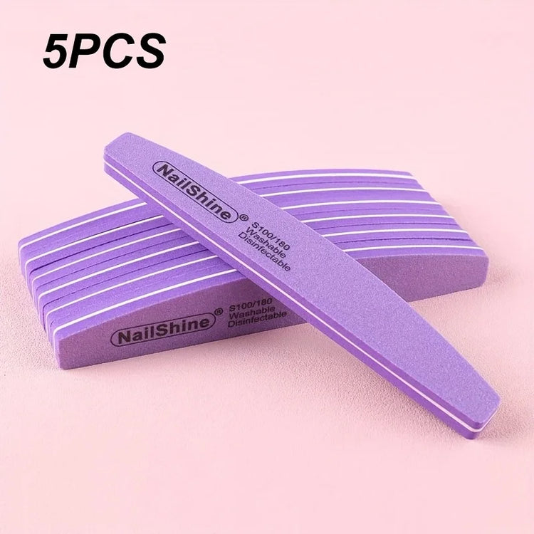 Professional Double‑sided Nail File Block Colorful Sponge Nail Polish Buffing Sanding Buffer Strip Polishing Pedicure