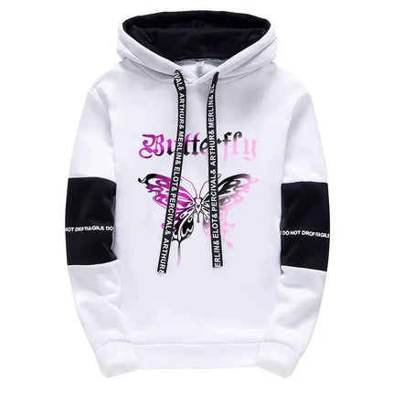 Letter Print Hoodie for Woman High Grade Y2K Korean Style Hooded Long Sleeve Sweatshirt Urban Fashion Loose Coat