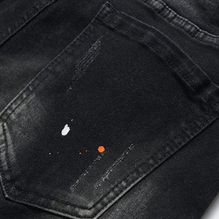 Pantaloncini strappati estivi Jeans da uomo Pantaloncini di jeans Pantaloni dritti elasticizzati Casual Freschi sottili al ginocchio Pantaloni quotidiani di marca di moda