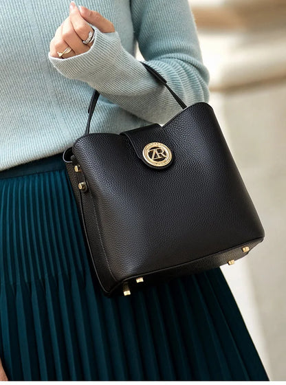 ZOOLER Full Genuine Leather Shoulder Bags Tote Bags Luxury Women Trendy Handbag Totally Skin Fashion Top Handle Purses #WG385