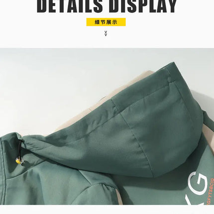 2024 Spring and Autumn jackets Fashion Trend Hooded Coat Men's Casual letter pattern Comfortable Waterproof Jacket M-4XL