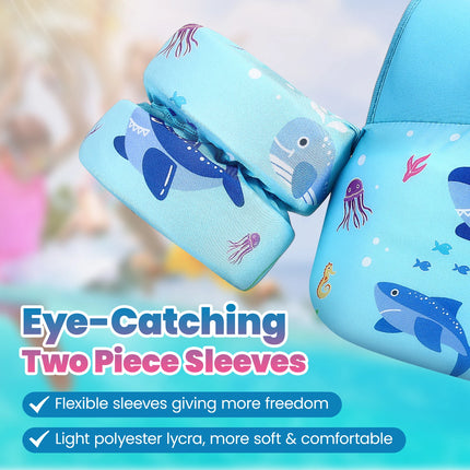 Children's Life Jacket Children's Swimming Arm Floating Whistle Life Vest Baby Swimsuit Safety Foam Pool Accessories for Kayak