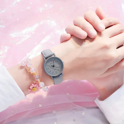 YIKAZE orologio da donna cinturino in pelle PU orologi al quarzo da donna orologio da polso da donna con quadrante rotondo impermeabile orologio da polso da donna platinumshop