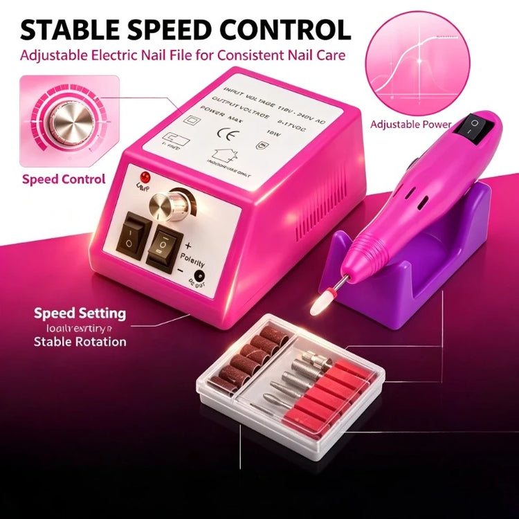 2000 Series Electric Nail Filing Machine, Smooth high rotating speed for acrylic soak-off removal and sidewall buffing, Professional Manicure Pedicure Polisher for daily nail studio detailed shaping work