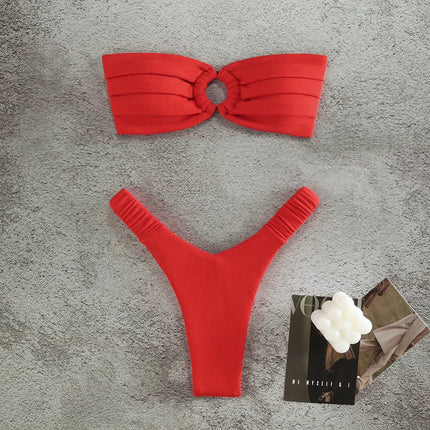 Micro Bikini Push Up Costumi da bagno donna 2024 Costumi da bagno femminili sexy Bikini brasiliano Perizoma Biquini Costumi da bagno Costumi da bagno solidi platinumshop